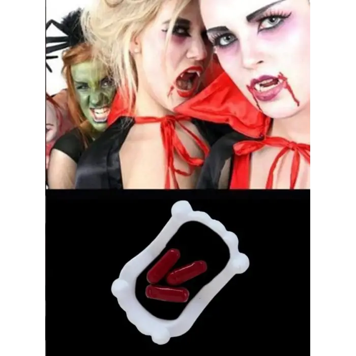 Halloween Vampir Dişi Kan Kapsüllü