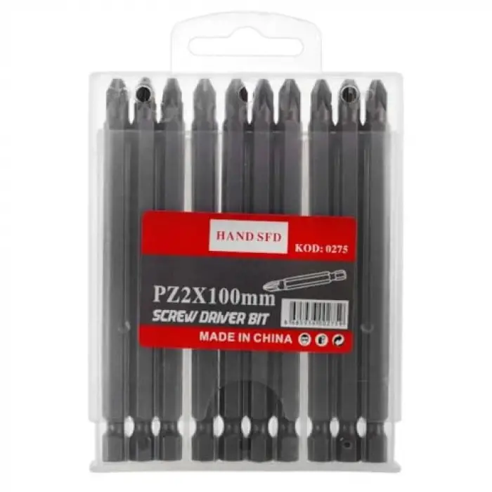 Hand Yıldız Bits PZ2 Tornavida Ucu, 100 mm, 10 Adet