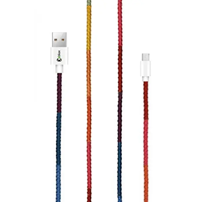 Handmade CC-003 Handmade Rainbow Micro Android Şarj ve Data Kablosu, 100 cm