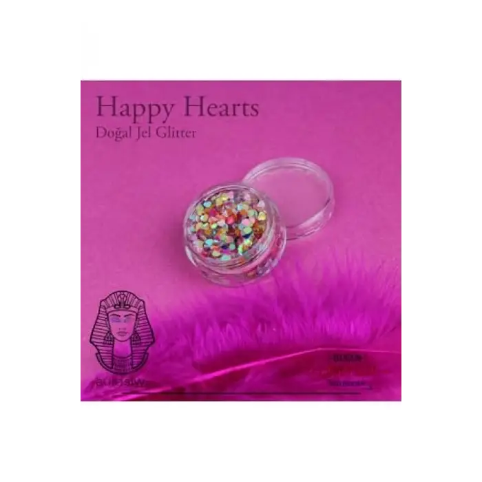Happy Hearts - Jel Formlu Doğal Glitter