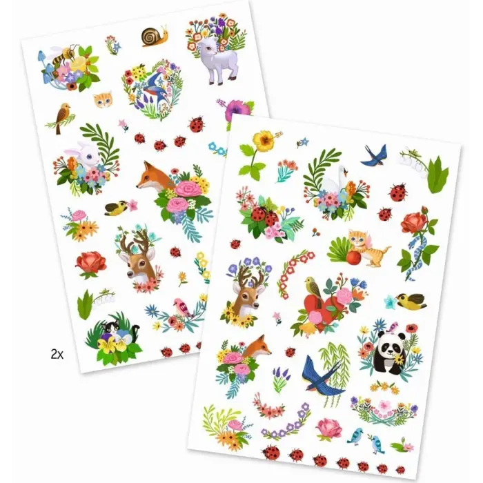Happy Spring temalı geçici dövme