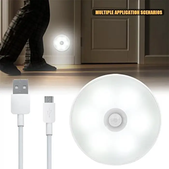 Hareket Sensörlü USB Şarjlı Lamba Led Işık Sensörlü Lamp Gece Lambası Hareket Sensör Led Sensör Lamba