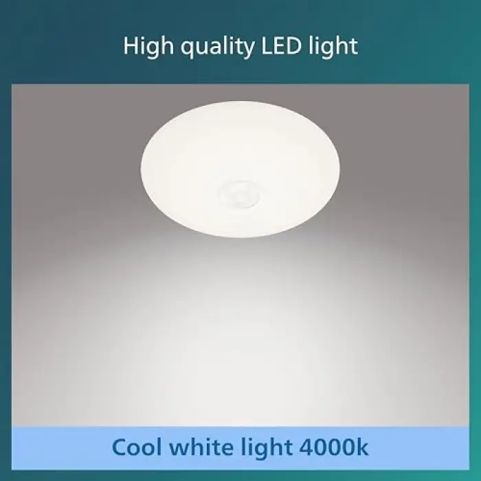 Hareket Sensörlü Yuvarlak Tavan Lambası 6W 4000K Gün Işığı
