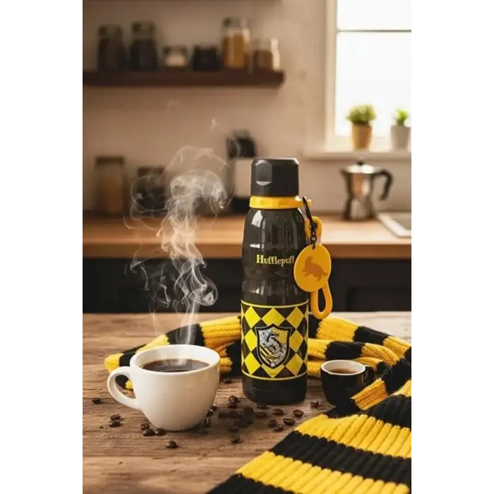 Harry Potter Lisanslı Uçlu Termos 600 ml Sarı