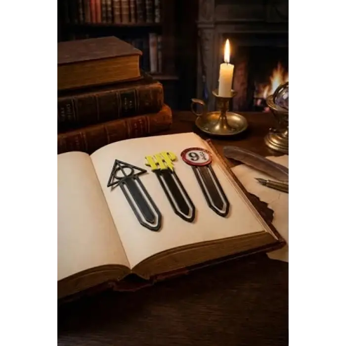 Harry Potter Temalı Kitap Ayracı, 3lü Set
