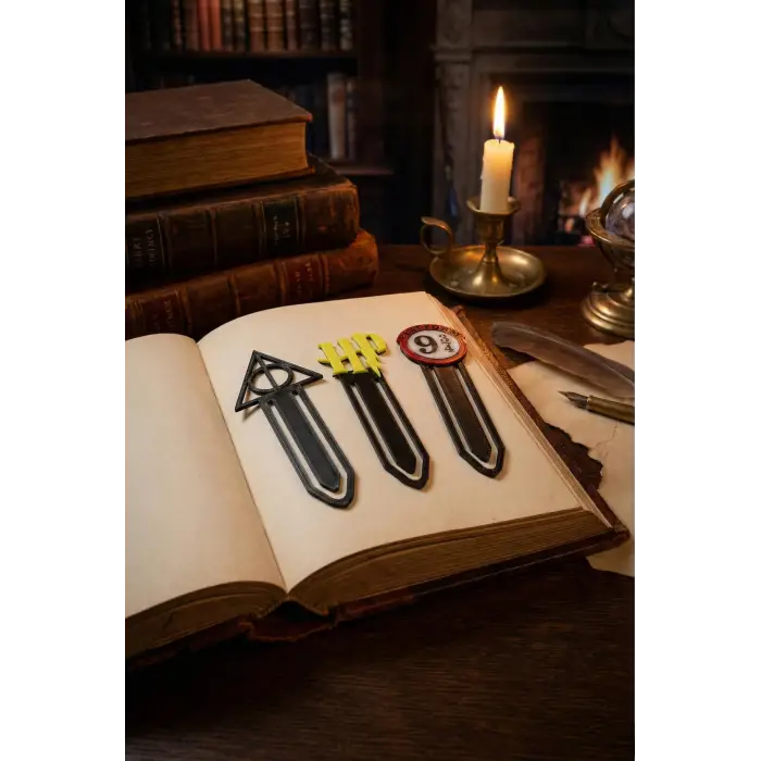 Harry Potter Temalı Kitap Ayracı, 3lü Set