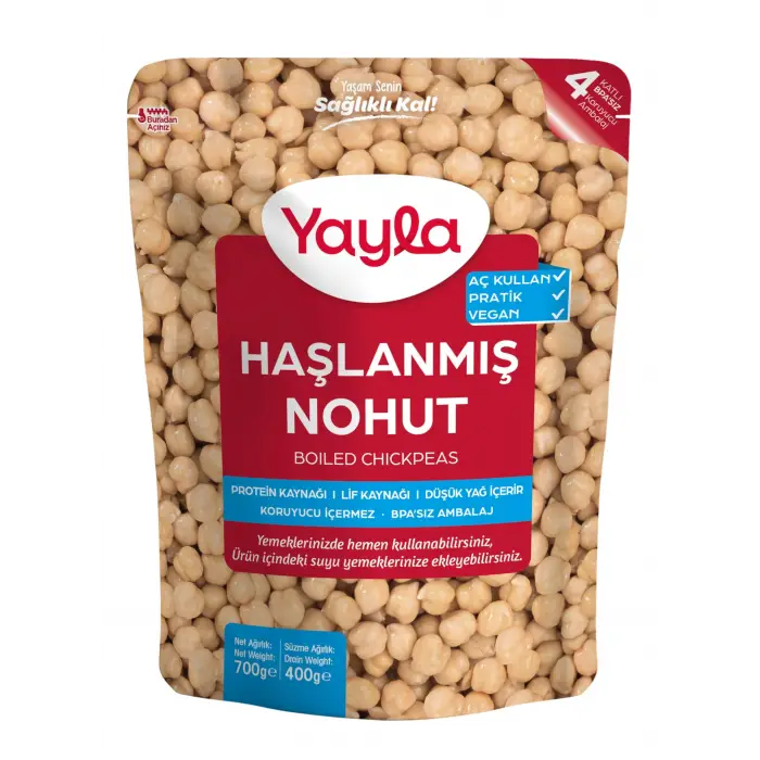 Haşlanmış Nohut, 700 g Tekli Paket