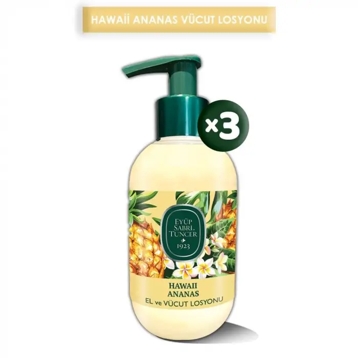 Hawaii Ananas El ve Vücut Losyonu 280 ml x 3