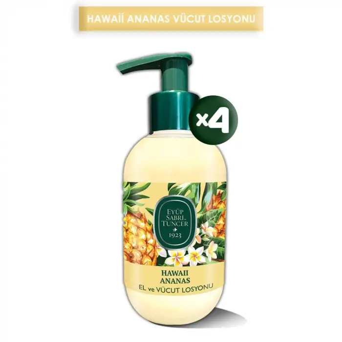 Hawaii Ananas El ve Vücut Losyonu 280 ml x 4