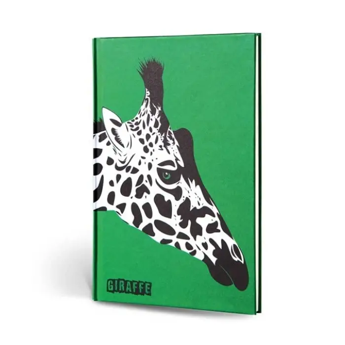 Hayvan Figürlü Dokulu Çizgili Defter, Zürafa