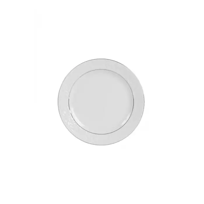 Hazan Platin Yaldız Düz Tabak Tekli 25cm