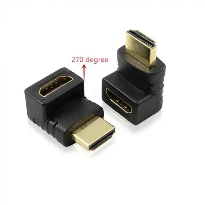 HDMI Dirsek Adaptörü, HDMI L Çevirici Uzatma Dönüştürücü, 270°