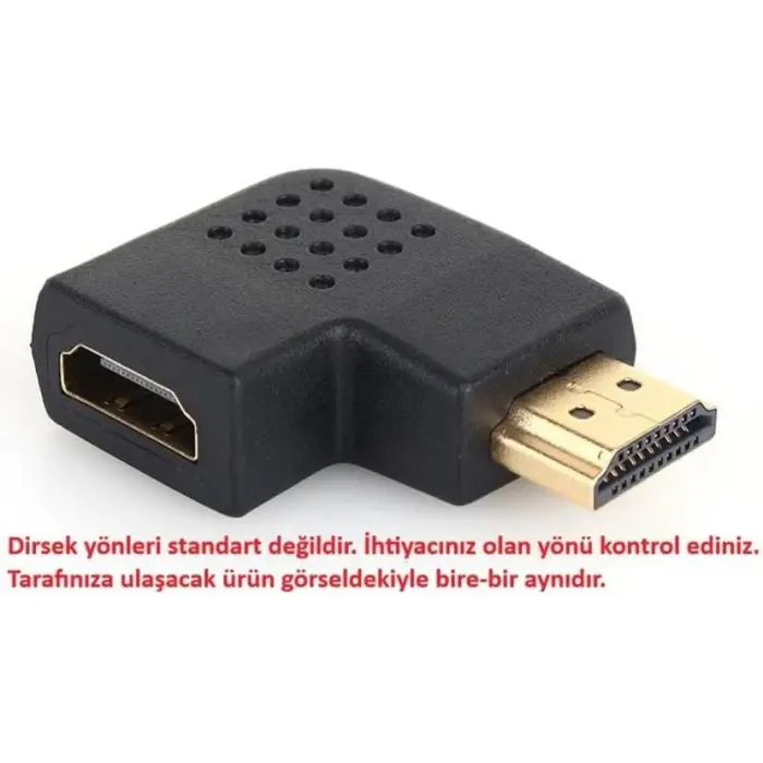 Hdmi L Dirsek 90 Derece Çevirici Dönüştürücü Uzatma Adaptörü 2148