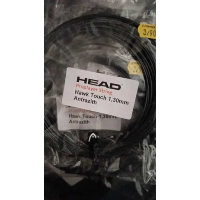 Head Hawk Touch yetişkin tenis teli Pro Player String 1,30 mm/16g 12M Antrasit