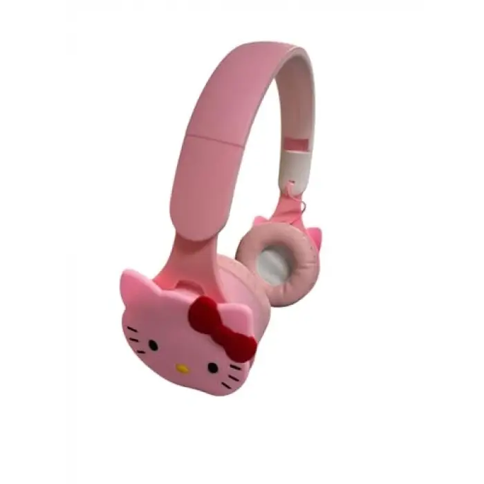 Hello Kitty Kablosuz Bluetooth Katlanabilir Kulaküstü Kulaklık Pembe