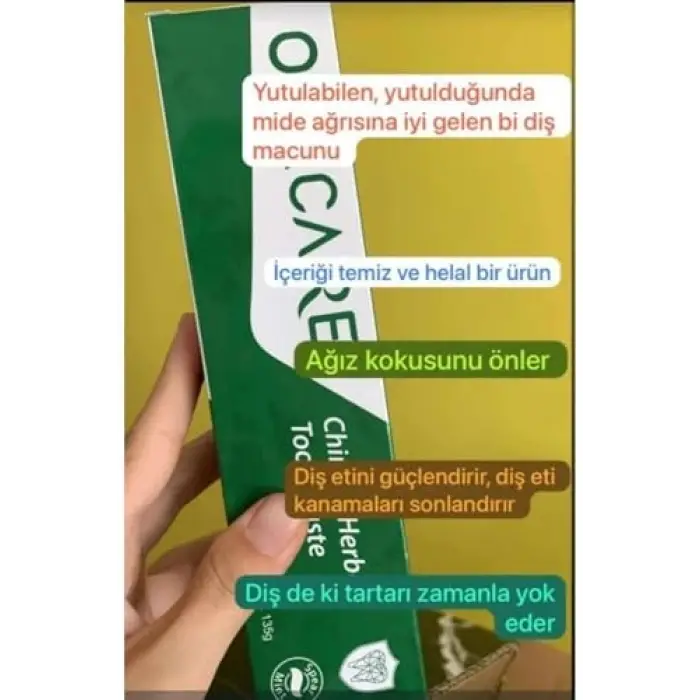 Herbal Toothpaste Orecare Bitkisel Diş Macunu 135 g