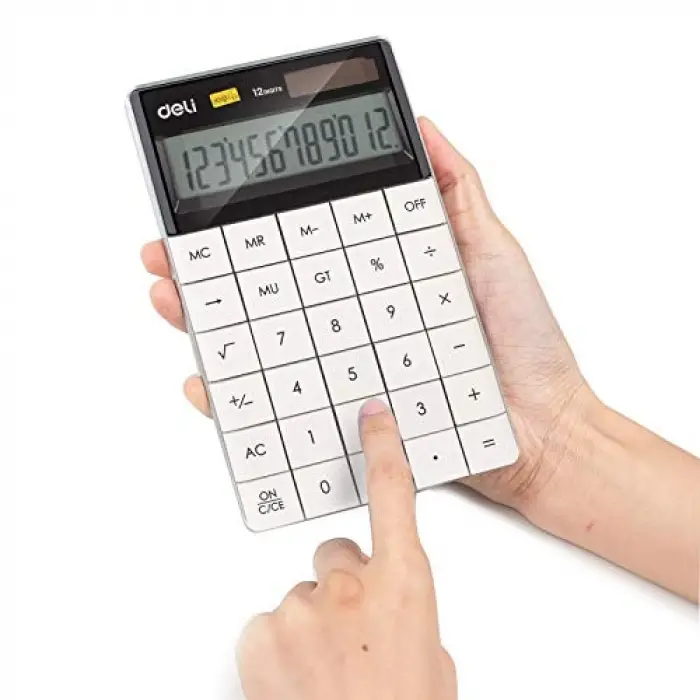 Hesap Makinesi 12 digit Beyaz