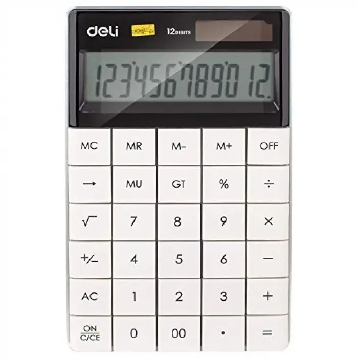 Hesap Makinesi 12 digit Beyaz