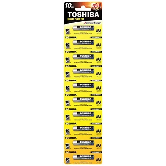 High Power Alkalin Aaa İnce Kalem Pil, 10lu