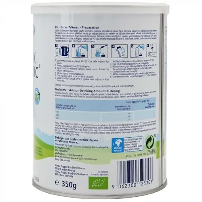 HiPP 2 Organik Combiotic Devam Sütü 350 gr
