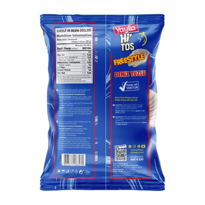 Hitos Deniz Tuzlu Patates Cipsi 60 Gram