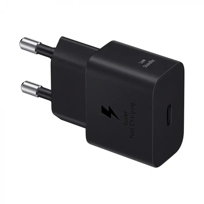 Hızlı şarj adaptörü, USB-C veri kablosu, 25 W, siyah, EP-T2510X