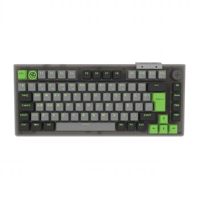 HK610 Gateron Switch RGB LCD Tri-Mode Kablosuz/Bluetooth %75 Gaming Klavye
