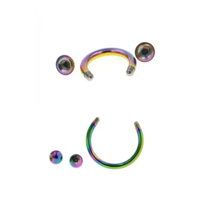Hologram Detaylı C Piercing, 2 Adet