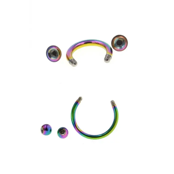 Hologram Detaylı C Piercing, 2 Adet