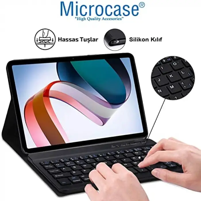 Honor Pad 8 12 inch Tablet Bluetooth Klavyeli Standlı Kılıf - BKK4