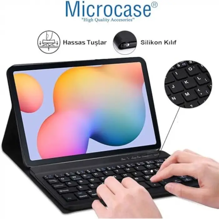 Honor Pad X8B 11 Tablet Uyumlu Bluetooth Klavyeli Standlı Kılıf - BKK4