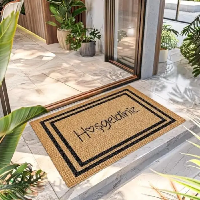 Hoşgeldiniz Desenli Kapı Önü Halı Paspas 40 x 60 Cm
