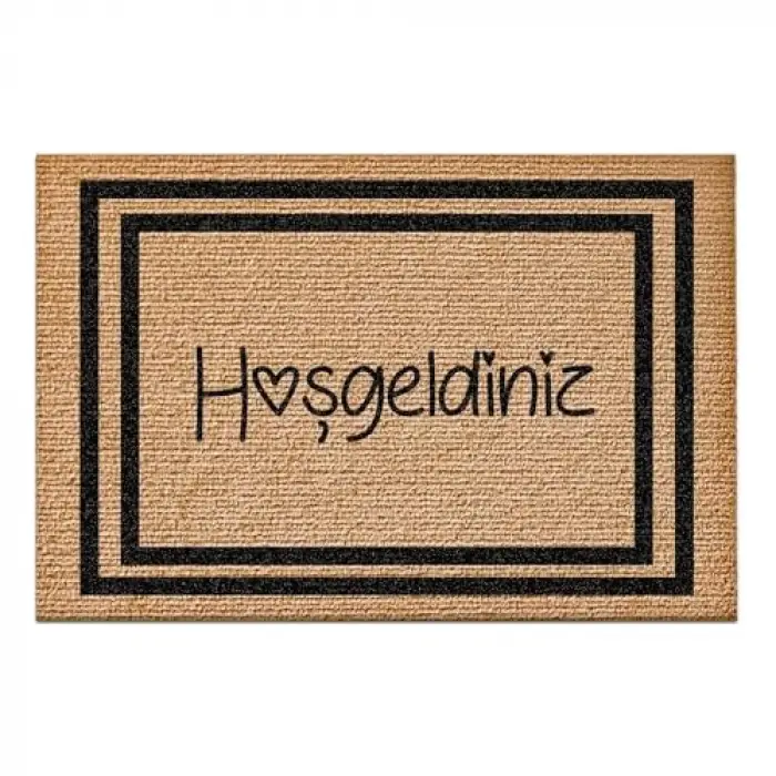 Hoşgeldiniz Desenli Kapı Önü Halı Paspas 40 x 60 Cm
