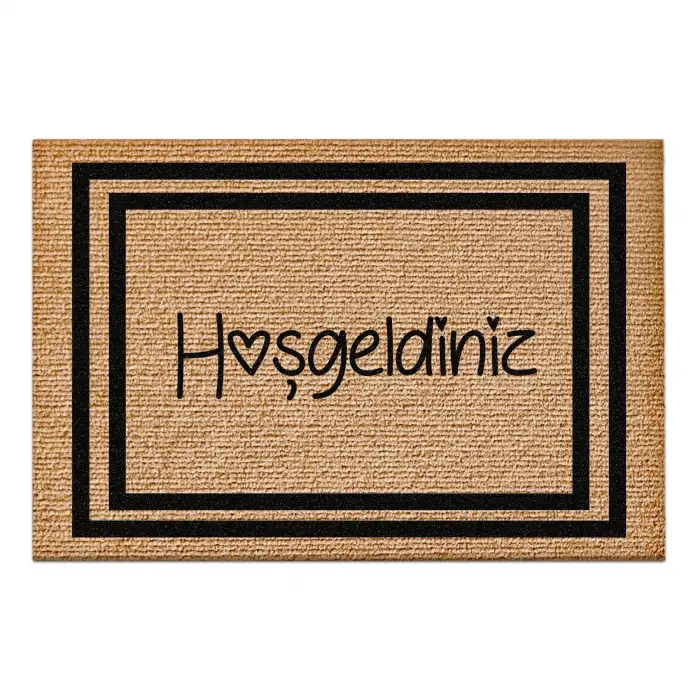 Hoşgeldiniz Desenli Kapı Önü Halı Paspas 40 x 60 Cm