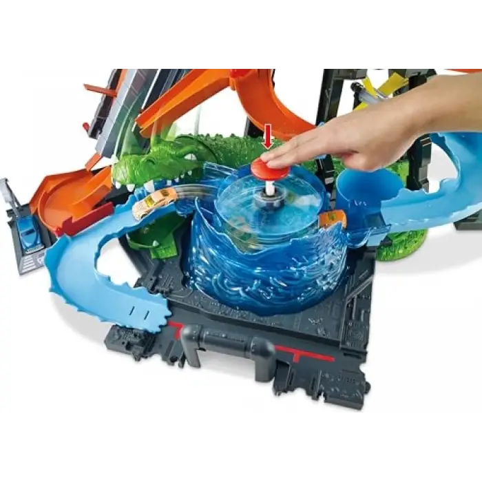 Hot Wheels DEV TİMSAH ARABA YIKAMA OYUN SETİ Hot Wheels Dev Timsah Araba Yıkama Oyun Seti FTB67 FTB67