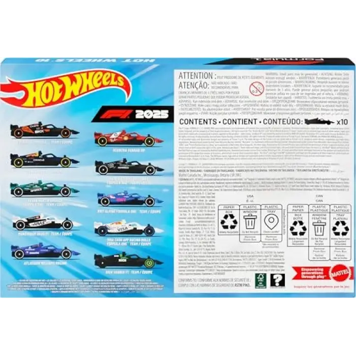 Hot Wheels Formula 1 10lu Araba Seti JMM24