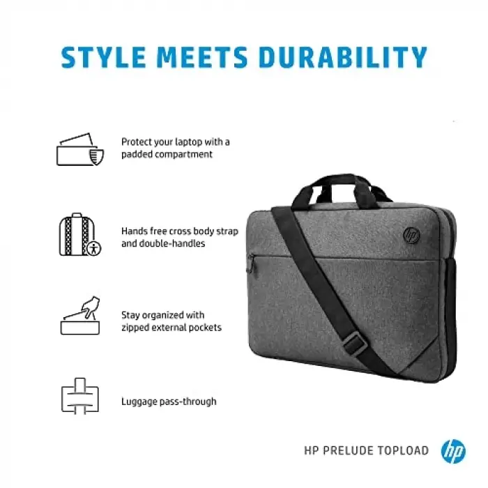 HP Prelude 1E7D7AA 15.6 Gri Notebook Çantası