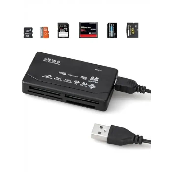 HT-09A Usb 2.0 Reader & Writer – Sd-Microsd–Cf - Duo Kart Okuyucu