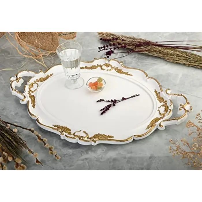 Hürrem Lüx Beyaz Tepsi
