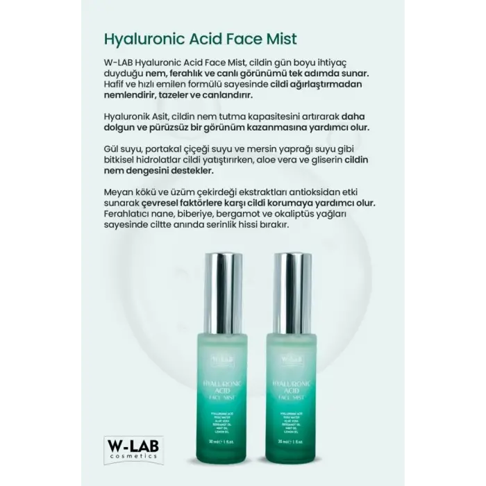 Hyaluranic Acid Face Mist 30 Ml