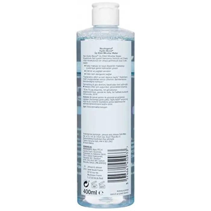 hydro boost üç etkili micellar water (400 ml) (2 paketi)