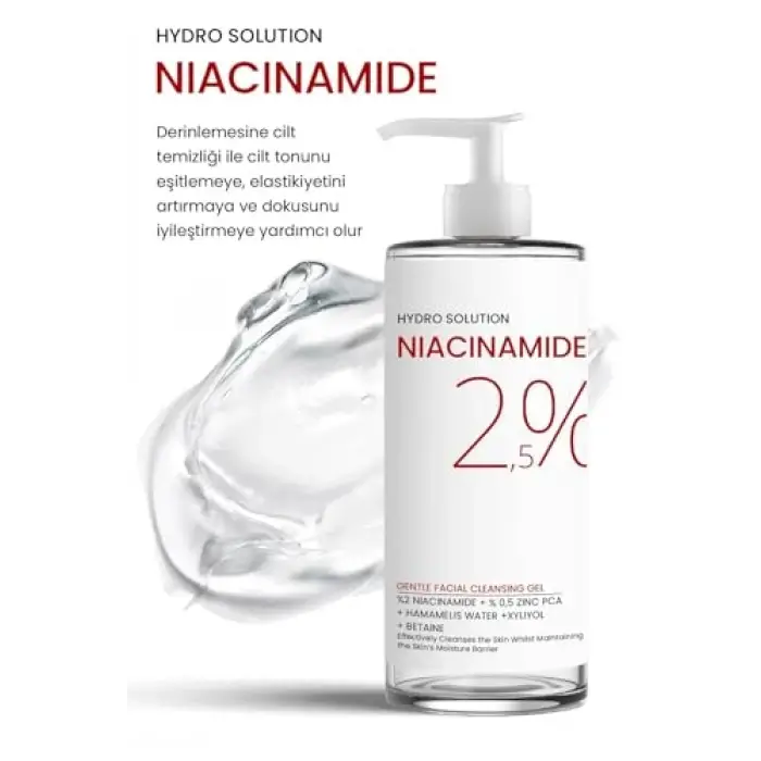 HYDRO SOLUTION%2 Niacinamide +%0,5 Zinc PCA Temizleme Jeli 200 ML