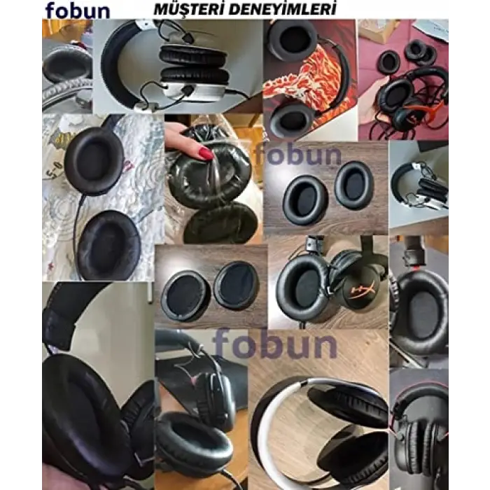 HyperX Cloud 2, Stinger, Flight, Silver ve Core ile uyumlu siyah kumaş kulaklık pedi