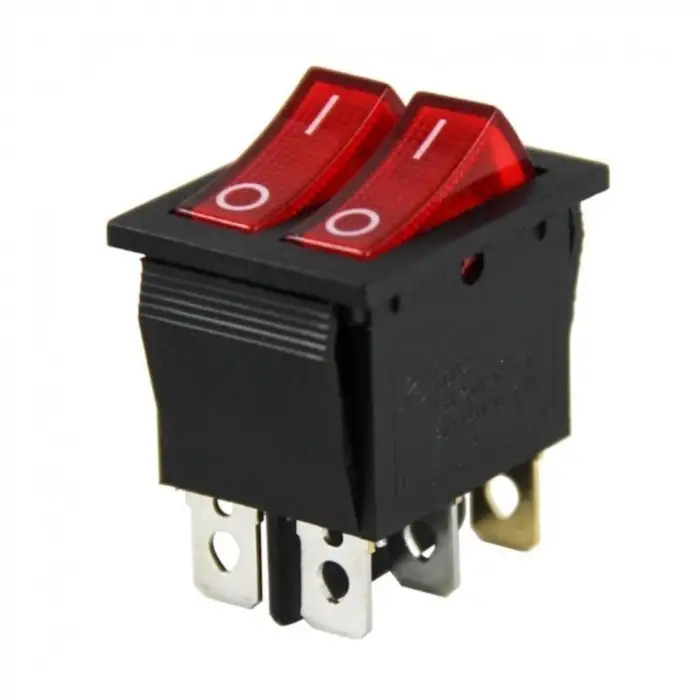 IC-101 İkili Işıklı Anahtar ON-Off 6P
