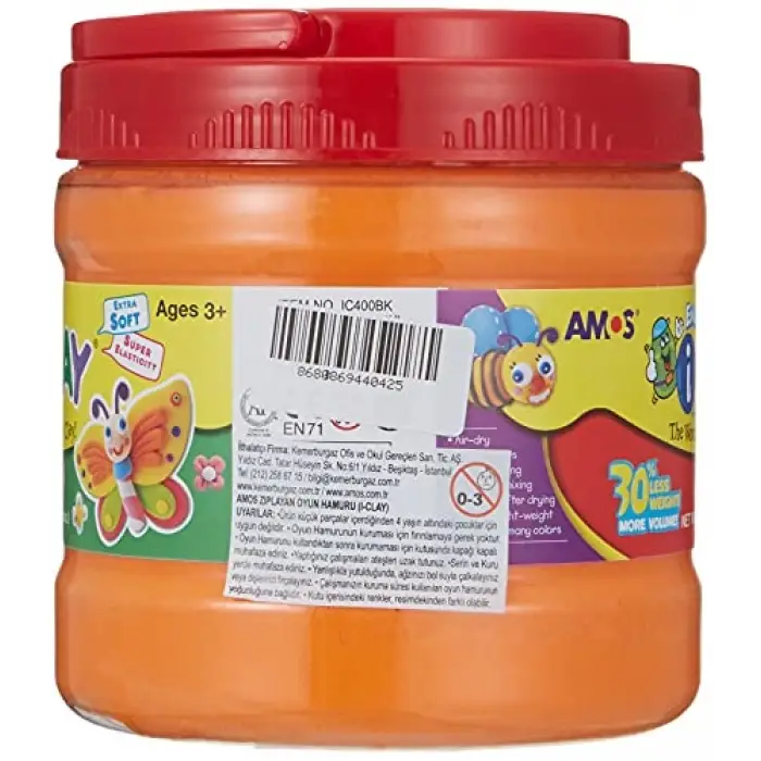 Ic400Bk-Or Proje Hamuru I-Clay, 400 g, Turuncu