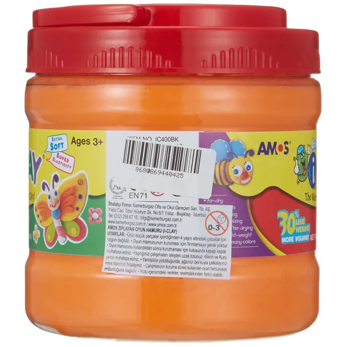 Ic400Bk-Or Proje Hamuru I-Clay, 400 g, Turuncu