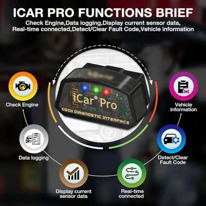 iCar Pro Mini OBD2 Bluetooth Tarayıcı iOS/Android OBD Adaptörü Araç Arıza Kodu Okuyucu Tarama Araçları