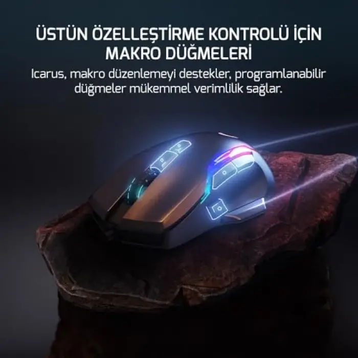 Icarus RGB 10.000DPI 9 Tuş Profesyonel Optik Gaming Mouse