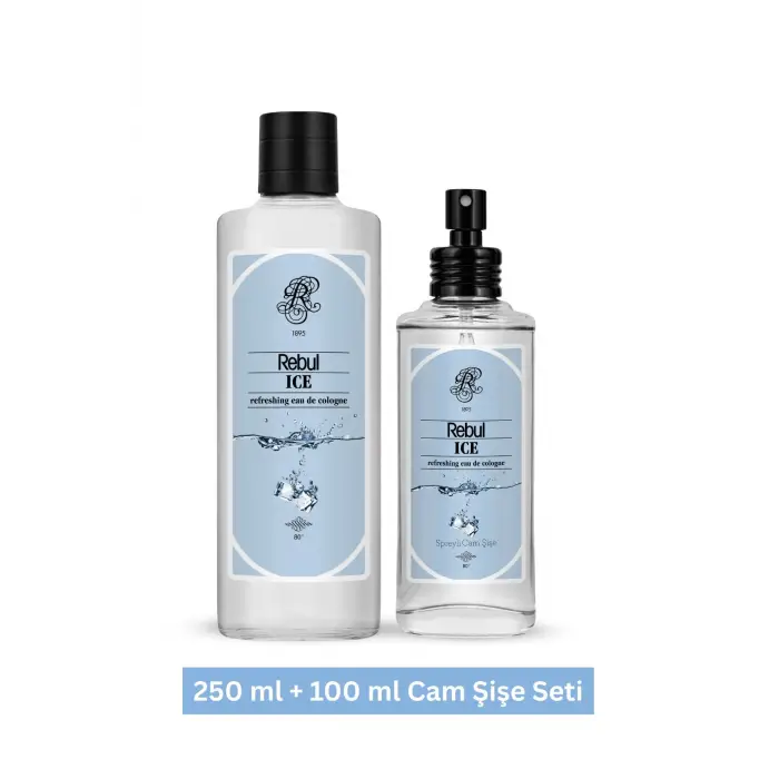 Ice Kolonya, 250 ml + 100 ml Cam Şişe Seti