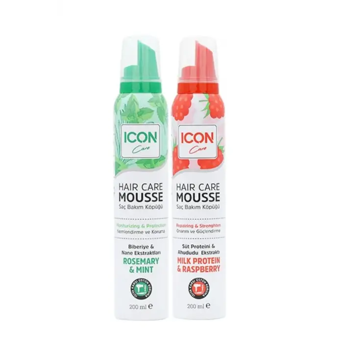 ICON SAÇ BAKIM KÖPÜĞÜ ROSEMARY-MINT & MILK PROTEIN & RASPBERRY SET